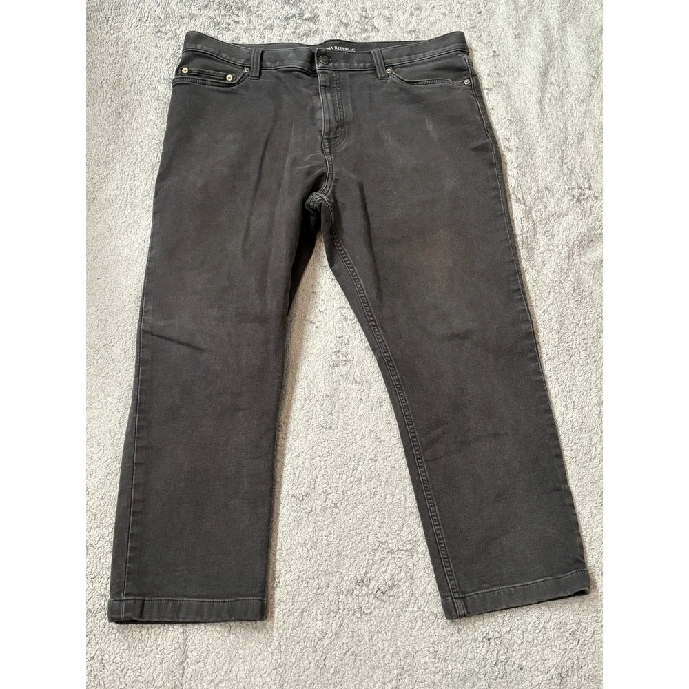 Banana Republic Traveler Slim Fit Pants Mens 36x30 Gray Cotton Stretch Denim